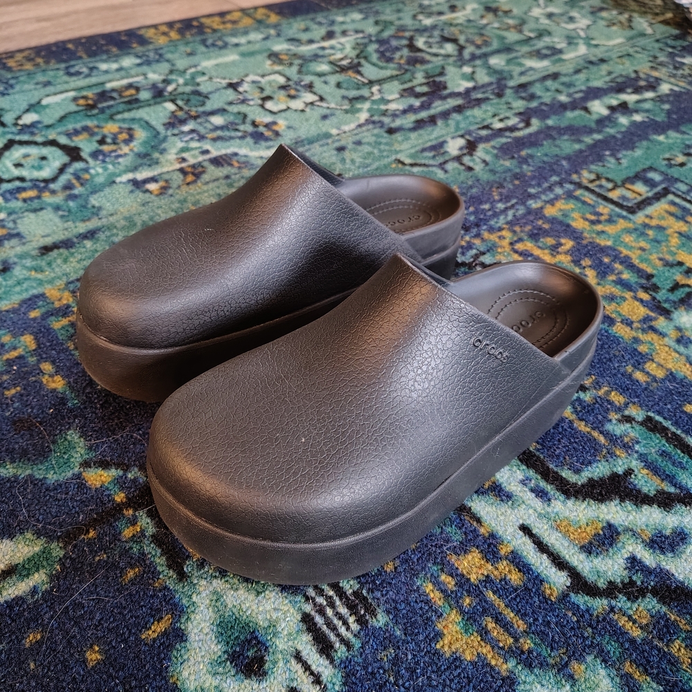 Black Platform Crocs Clogs